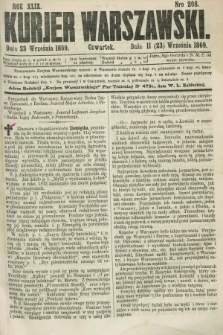 Kurjer Warszawski. R.49, Nro 208 (23 września 1869)
