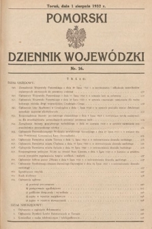 Pomorski Dziennik Wojewódzki. 1932, nr 16