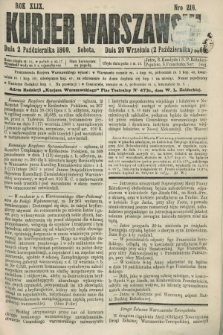 Kurjer Warszawski. R.49, Nro 216 (2 października 1869) + dod.