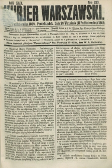 Kurjer Warszawski. R.49, Nro 223 (11 października 1869)