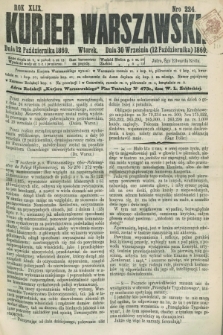 Kurjer Warszawski. R.49, Nro 224 (12 października 1869)