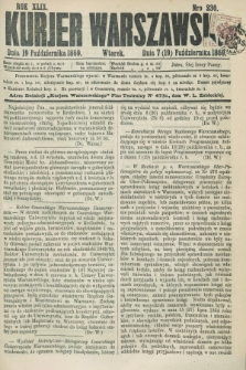 Kurjer Warszawski. R.49, Nro 230 (19 października 1869) + dod. + wkładka