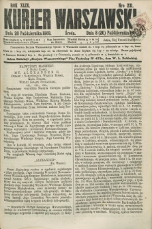 Kurjer Warszawski. R.49, Nro 231 (20 października 1869) + dod.