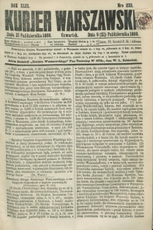 Kurjer Warszawski. R.49, Nro 232 (21 października 1869) + dod.