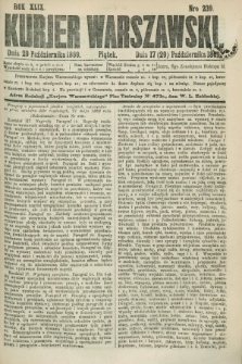 Kurjer Warszawski. R.49, Nro 239 (29 października 1869) + dod.