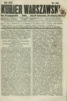 Kurjer Warszawski. R.49, Nro 248 (10 listopada 1869) + dod.