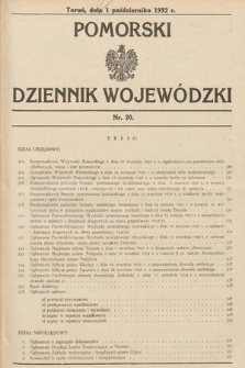 Pomorski Dziennik Wojewódzki. 1932, nr 20