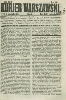 Kurjer Warszawski. R.49, Nro 256 (19 listopada 1869) + dod.