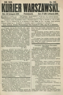 Kurjer Warszawski. R.49, Nro 263 (29 listopada 1869) + dod.