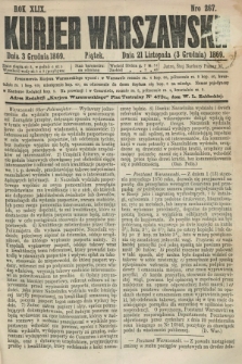 Kurjer Warszawski. R.49, Nro 267 (3 grudnia 1869) + dod.