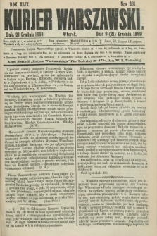 Kurjer Warszawski. R.49, Nro 281 (21 grudnia 1869) + dod.