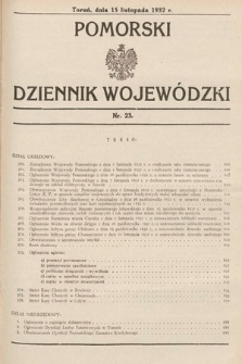 Pomorski Dziennik Wojewódzki. 1932, nr 23