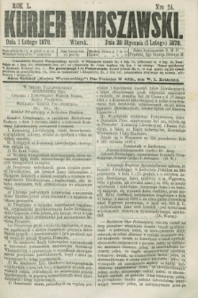 Kurjer Warszawski. R.50, Nro 24 (1 lutego 1870) + dod.