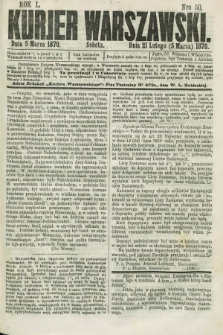 Kurjer Warszawski. R.50, Nro 50 (5 marca 1870) + dod.