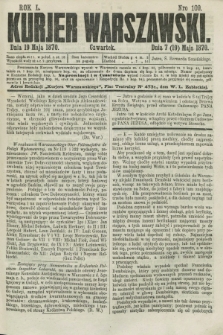 Kurjer Warszawski. R.50, Nro 109 (19 maja 1870) + dod.