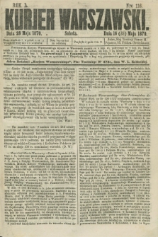 Kurjer Warszawski. R.50, Nro 116 (28 maja 1870) + dod.