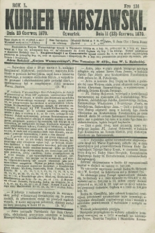 Kurjer Warszawski. R.50, Nro 136 (23 czerwca 1870) + dod.