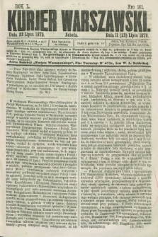 Kurjer Warszawski. R.50, Nro 161 (23 lipca 1870) + dod.