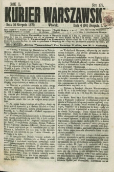 Kurjer Warszawski. R.50, Nro 178 (16 sierpnia 1870) + dod. + wkładka