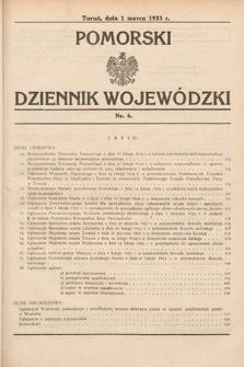 Pomorski Dziennik Wojewódzki. 1933, nr 6