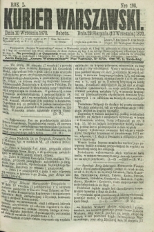 Kurjer Warszawski. R.50, Nro 198 (10 września 1870) + dod.
