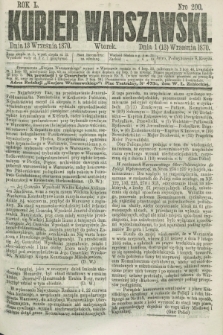 Kurjer Warszawski. R.50, Nro 200 (13 września 1870) + dod.
