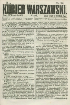 Kurjer Warszawski. R.50, Nro 206 (20 września 1870) + dod.