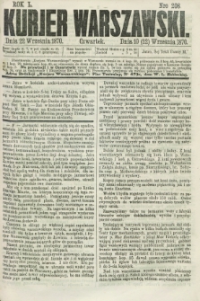 Kurjer Warszawski. R.50, Nro 208 (22 września 1870) + dod.