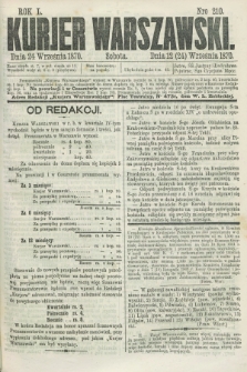 Kurjer Warszawski. R.50, Nro 210 (24 września 1870) + dod. + wkładka