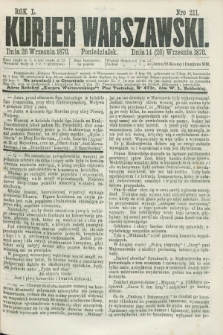 Kurjer Warszawski. R.50, Nro 211 (26 września 1870) + dod.