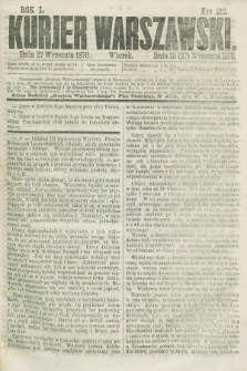 Kurjer Warszawski. R.50, Nro 212 (27 września 1870) + dod.