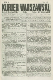 Kurjer Warszawski. R.50, Nro 213 (28 września 1870) + dod.