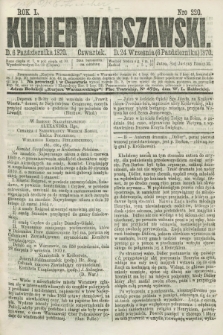 Kurjer Warszawski. R.50, Nro 220 (6 października 1870) + dod.