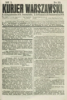 Kurjer Warszawski. R.50, Nro 223 (10 października 1870) + dod.