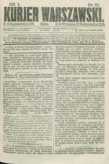 Kurjer Warszawski. R.50, Nro 225 (12 października 1870) + dod.
