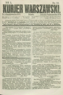 Kurjer Warszawski. R.50, Nro 228 (15 października 1870) + dod.