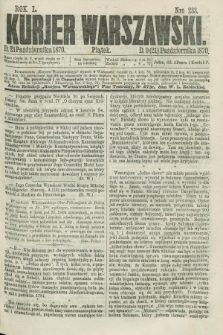 Kurjer Warszawski. R.50, Nro 233 (21 października 1870) + dod.