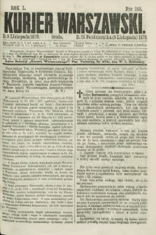 Kurjer Warszawski. R.50, Nro 248 (9 listopada 1870) + dod.