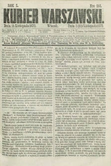 Kurjer Warszawski. R.50, Nro 253 (15 listopada 1870) + dod.