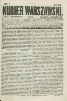 Kurjer Warszawski. R.50, Nro 262 (25 listopada 1870) + dod.