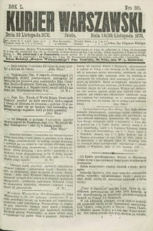 Kurjer Warszawski. R.50, Nro 265 (30 listopada 1870) + dod.