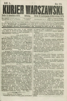 Kurjer Warszawski. R.50, Nro 273 (10 grudnia 1870) + dod.