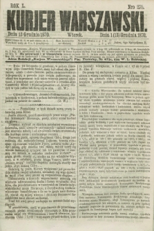 Kurjer Warszawski. R.50, Nro 275 (13 grudnia 1870) + dod.