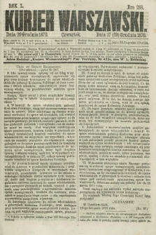 Kurjer Warszawski. R.50, Nro 288 (29 grudnia 1870) + dod.