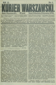 Kurjer Warszawski. R.51, Nro 2 (3 stycznia 1871) + dod.