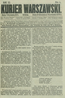 Kurjer Warszawski. R.51, Nro 5 (7 stycznia 1871) + dod.