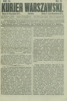 Kurjer Warszawski. R.51, Nro 10 (14 stycznia 1871) + dod.