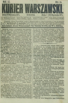 Kurjer Warszawski. R.51, Nro 14 (19 stycznia 1871) + dod.
