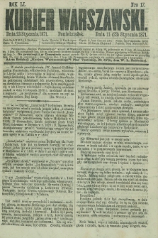 Kurjer Warszawski. R.51, Nro 17 (23 stycznia 1871) + dod.