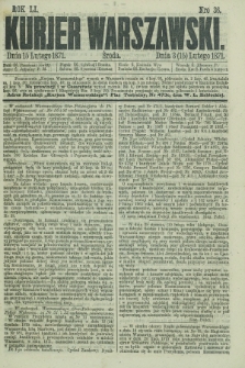 Kurjer Warszawski. R.51, Nro 36 (15 lutego 1871) + dod.